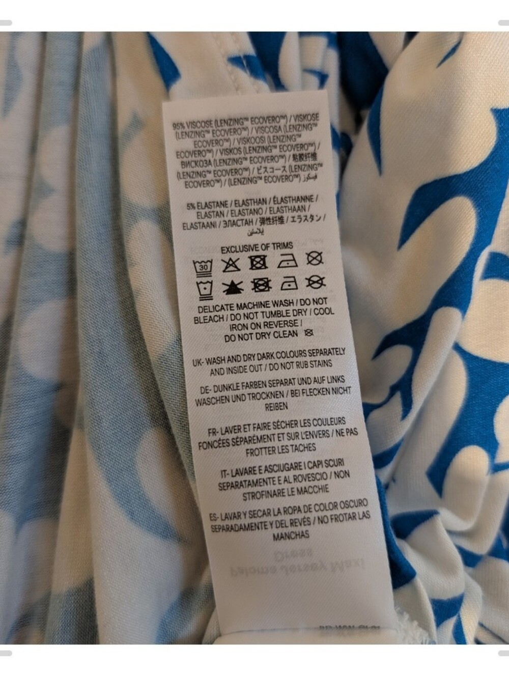 Pre-owned Boden Paloma Jersey Maxi Blue maxi Dress Size 0 - Picture 9 of 12